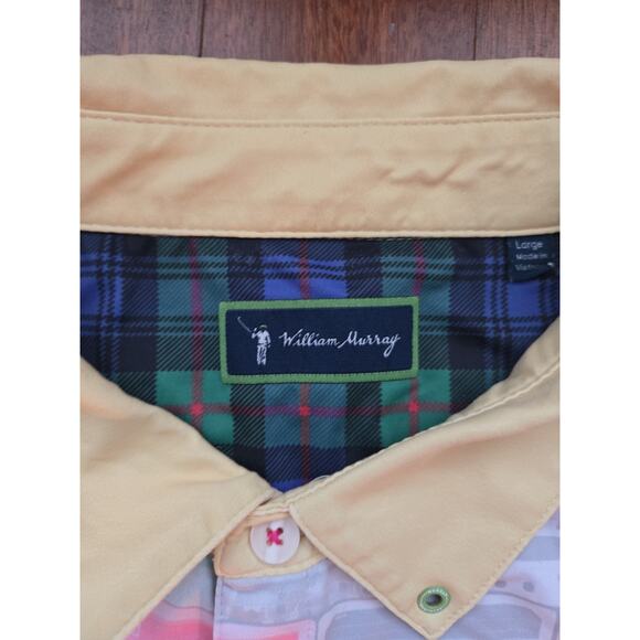 William Murray Performance Golf Polo Shirt Large Cassette - Picture 3 of 6